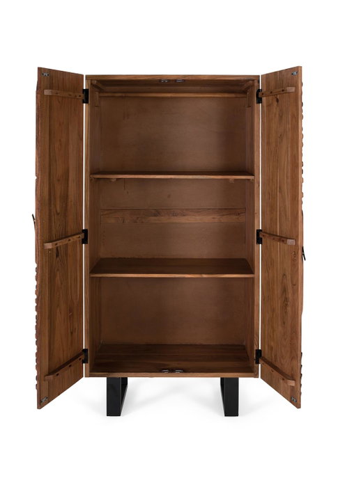 GINER Y COLOMER Armoire en bois d'acacia et pieds en métal